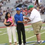 Director presenting Butch Henderson the Sherwood Award